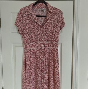 Vintage Style Floral Midi